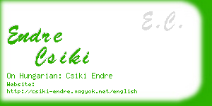 endre csiki business card